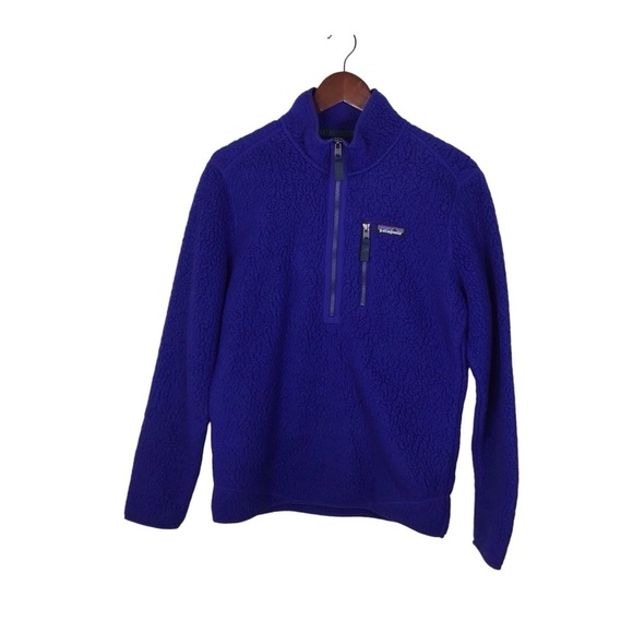 Patagonia Retro Pile Pullover in Blue Size Small. - Picture 1 of 9